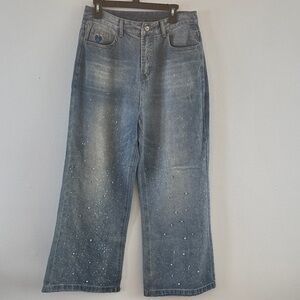 Aelfric Eden Rhinestone Application Loose Jeans Size 30